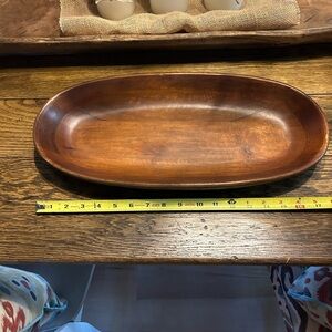 Mango wood oval bowl